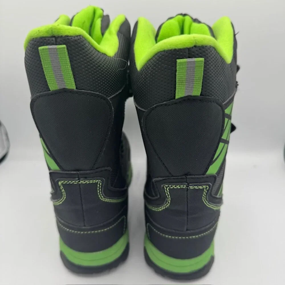 Totes Kids Winter Winter Snow Boots Black and Green Size 4